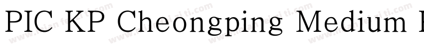 PIC KP Cheongping Medium KP 97KPS F字体转换
